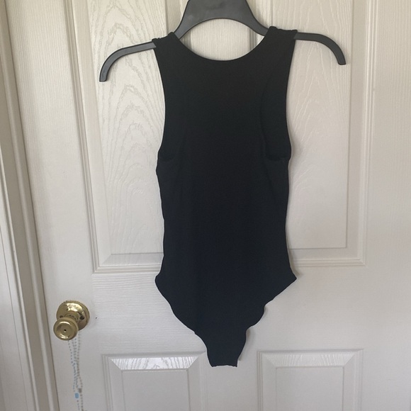 Bodysuit(Mangopop) black, ribbed, size small; NWOT - Picture 6 of 7